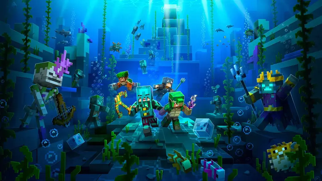 minecraft bedrock under water